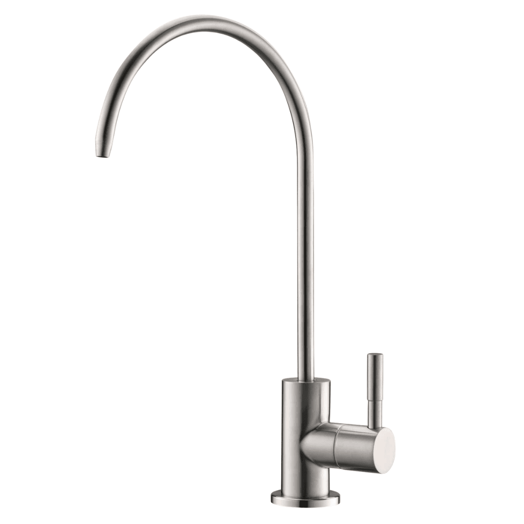Brushed nickel drinking water faucet